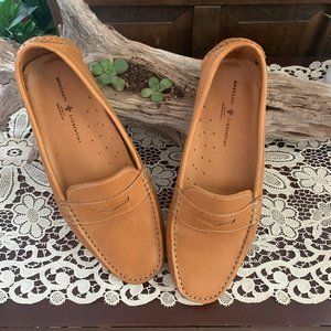 Mercanti Fiorentini Loafers, TAN Nubuck Leather, Size 6.5M
